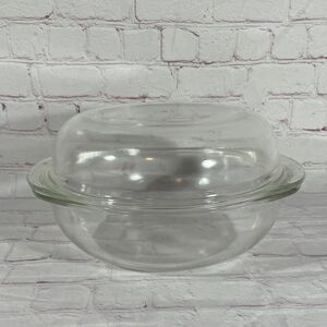 Pyrex 3 Quart Clear Glass Casserole Dish Roaster with Lid